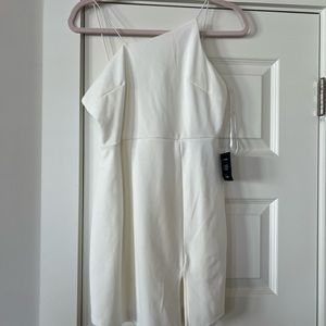 White asymmetrical top dress